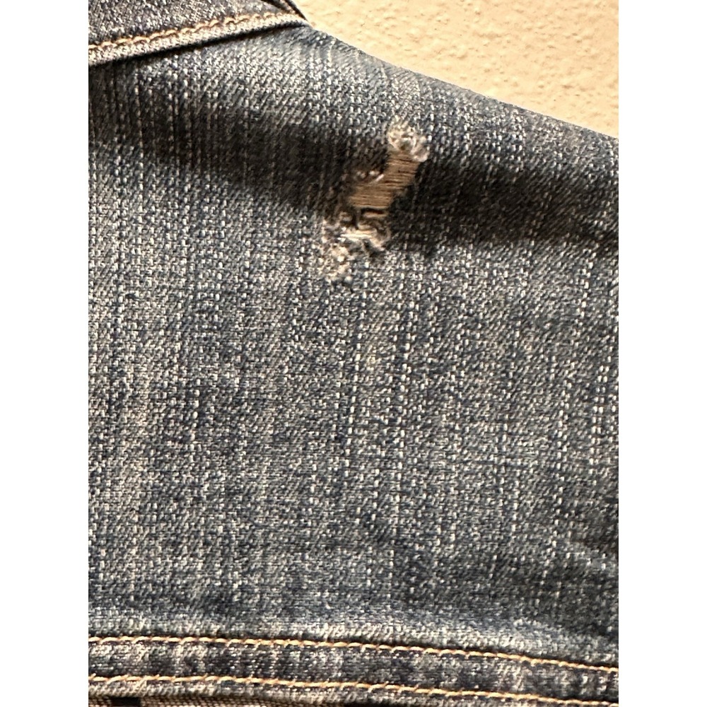 Ariat Women's Medium Chimayo Aztec & Burbank Denim Jacket Distressed NWOT - Picture 5 of 7